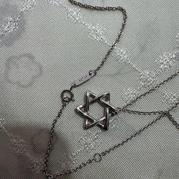 Tiffany & Co Sterling Silver Six-Pointed Star Necklace Pendant
